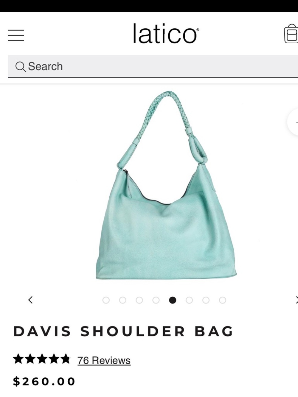latico Tan Braided-Handle Leather Hobo Bag - Picture 2 of 5